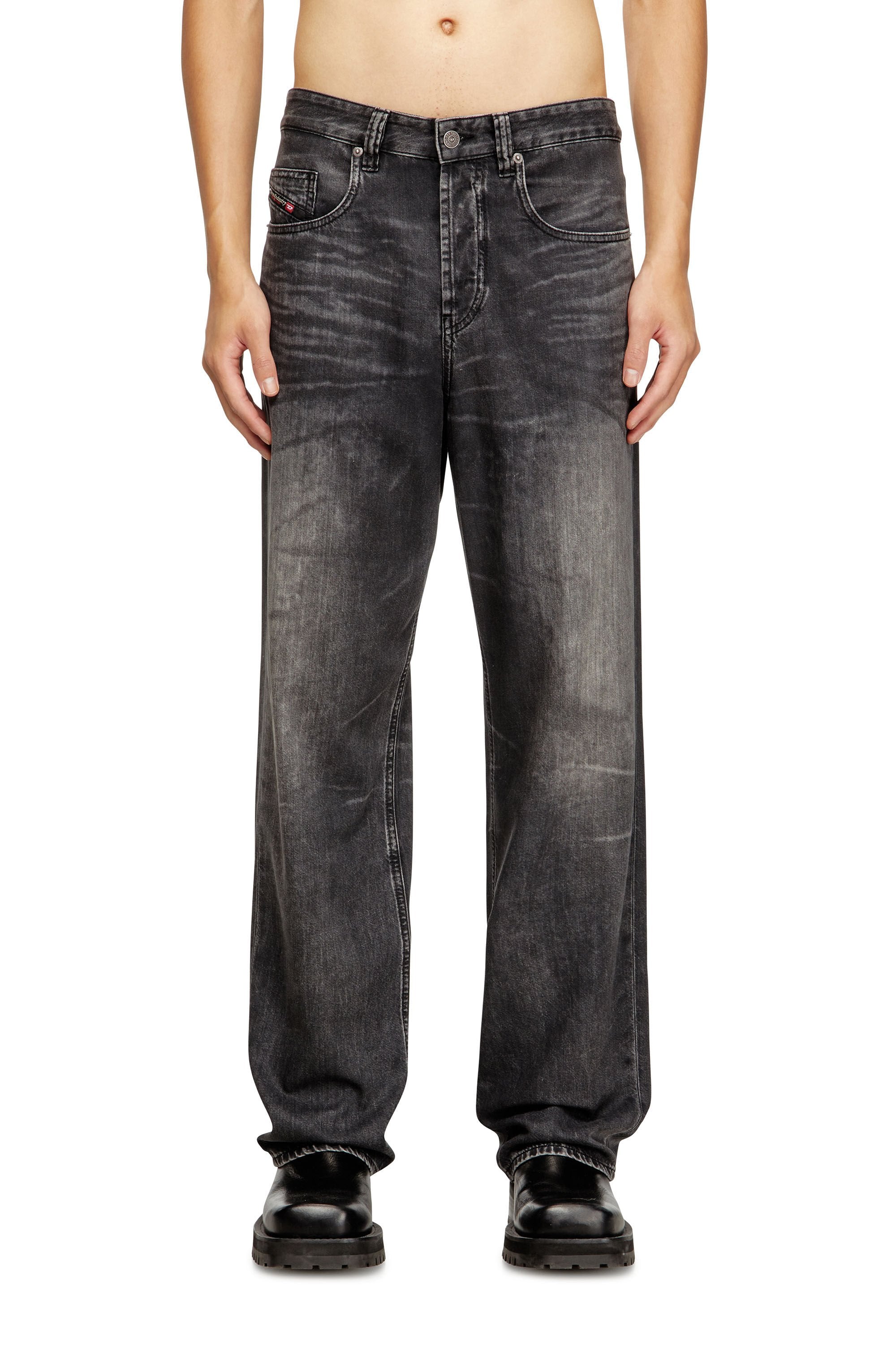 Men's Relaxed Jeans Black/Dark grey 2001 D-Macro