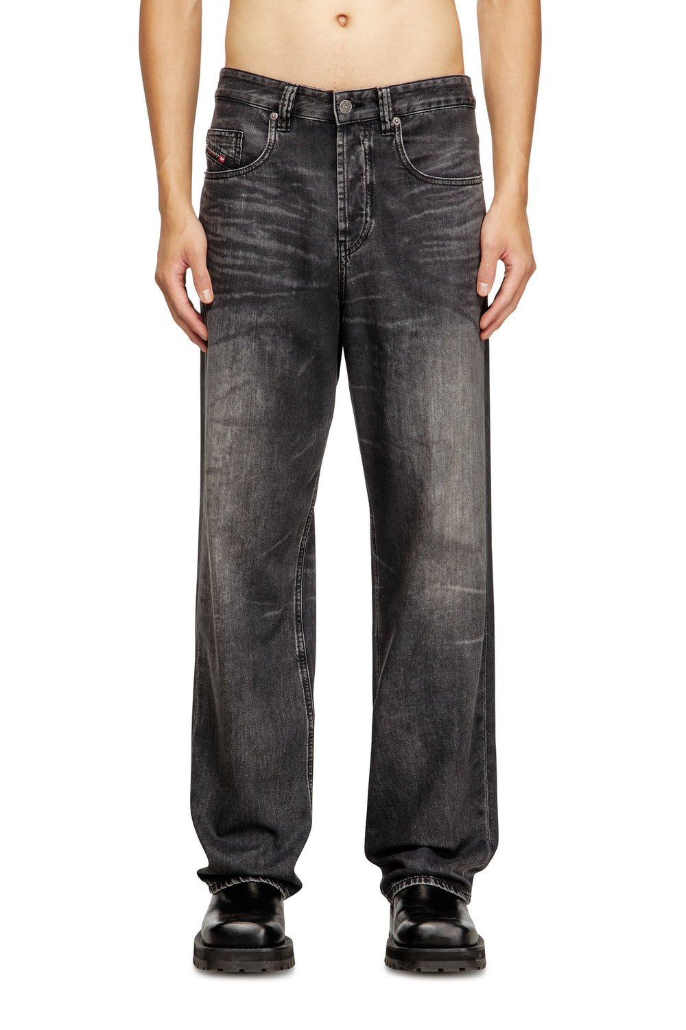 Men's Relaxed Jeans Black/Dark grey 2001 D-Macro