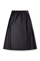 Women's Midi skirt in flared nylon Black