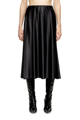Women's Midi skirt in flared nylon Black