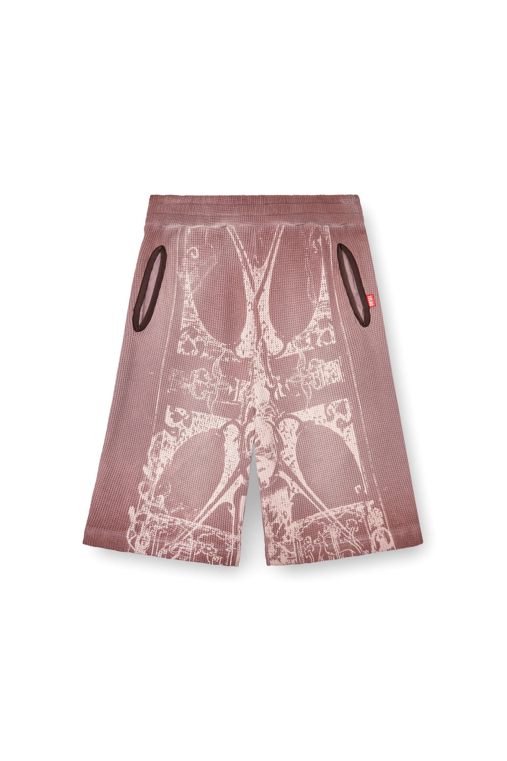 Men's Waffle shorts with medieval print Violet