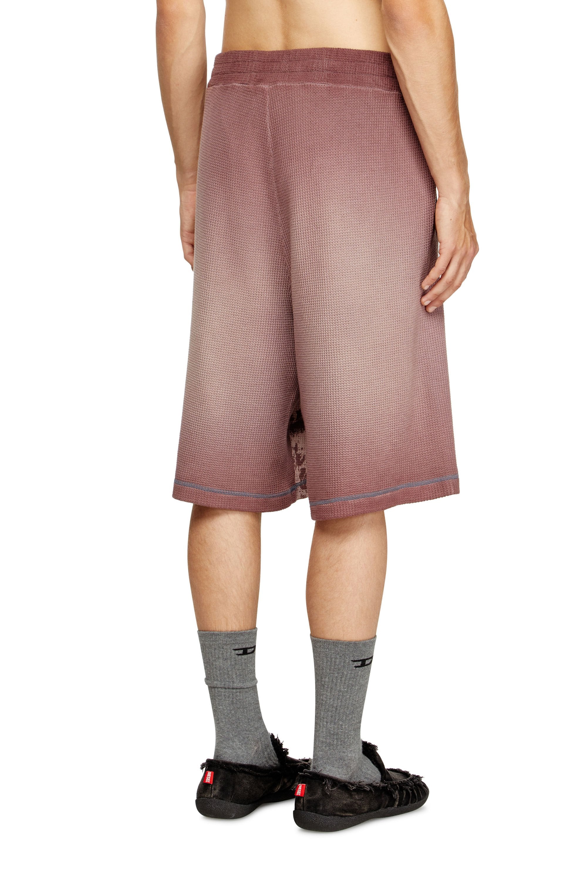 Men's Waffle shorts with medieval print Violet