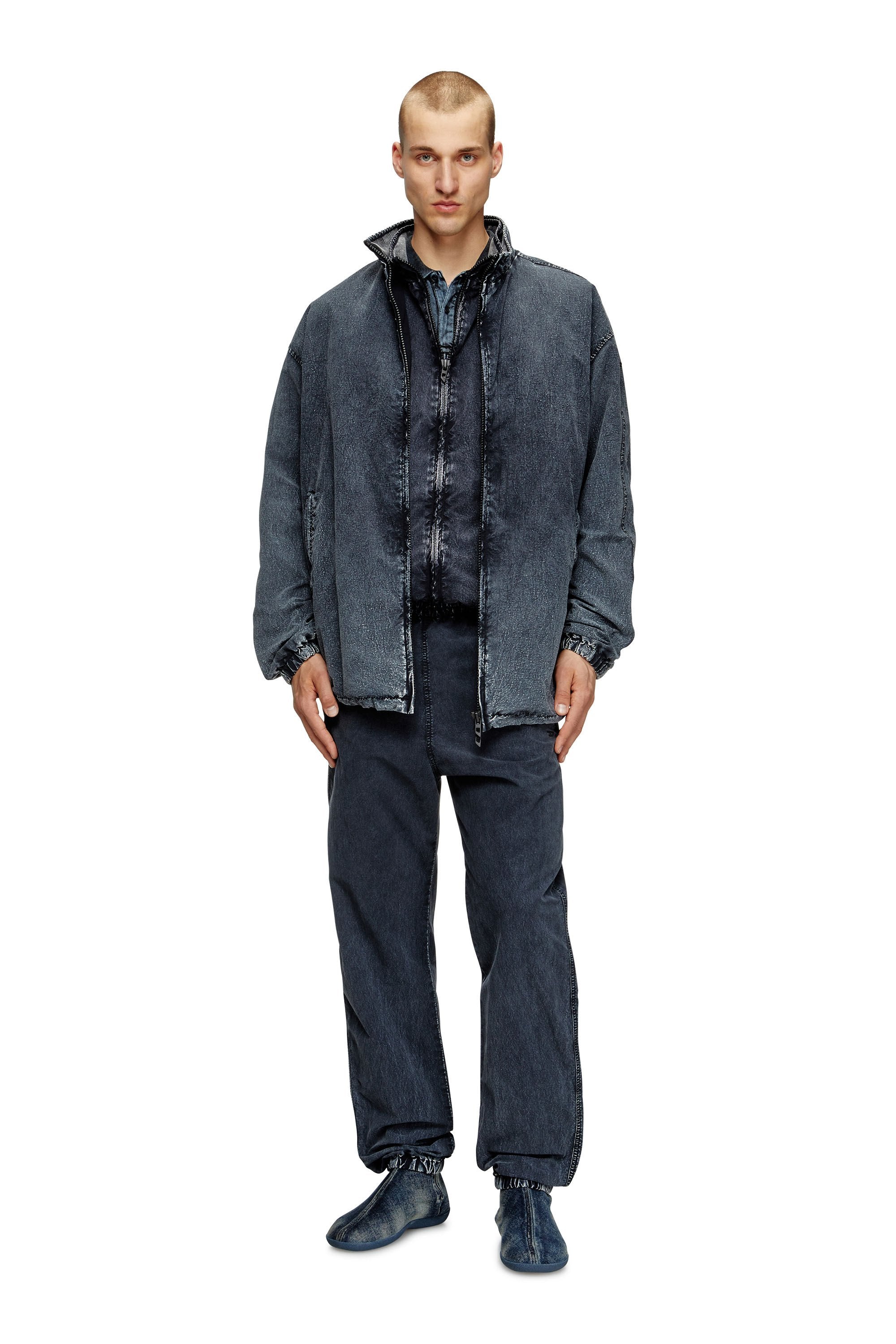 Men's Pants in recycled nylon taslan Blue