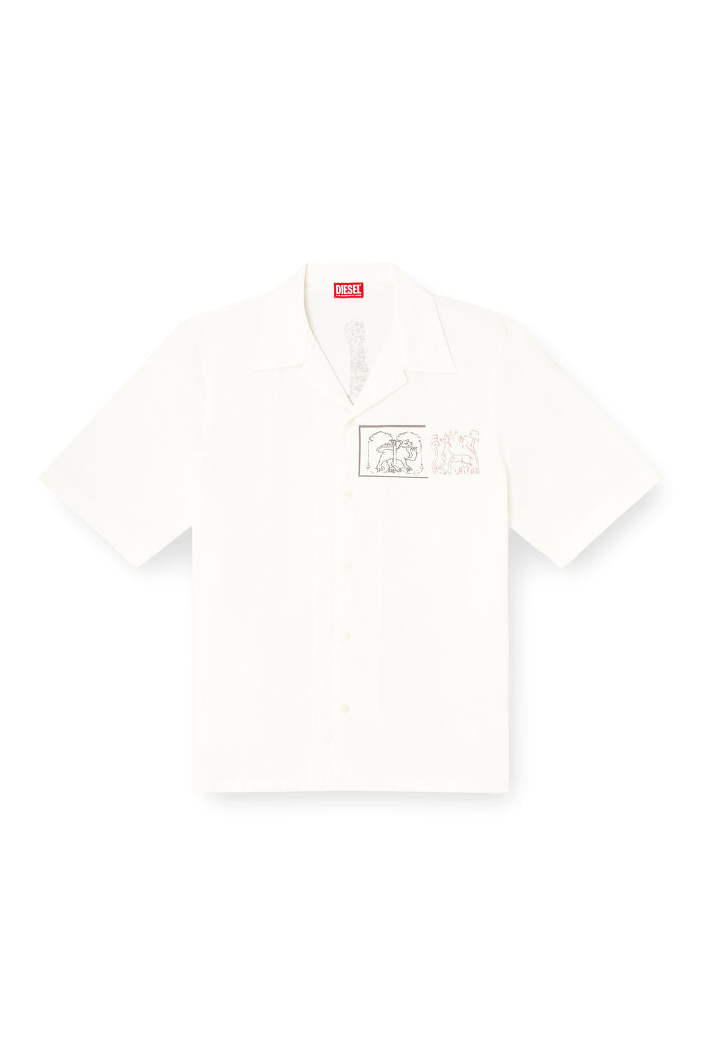 Men's Shirt with sword print White