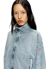 Women's Cropped jacket in recycled nylon taslan Blue