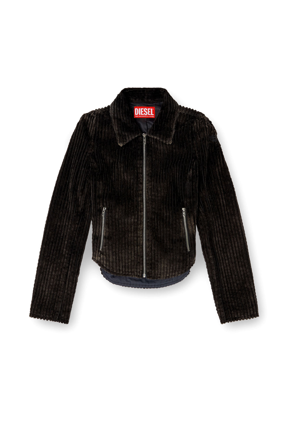 Women's Shirt-jacket in cotton corduroy Brown