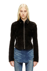 Women's Shirt-jacket in cotton corduroy Brown