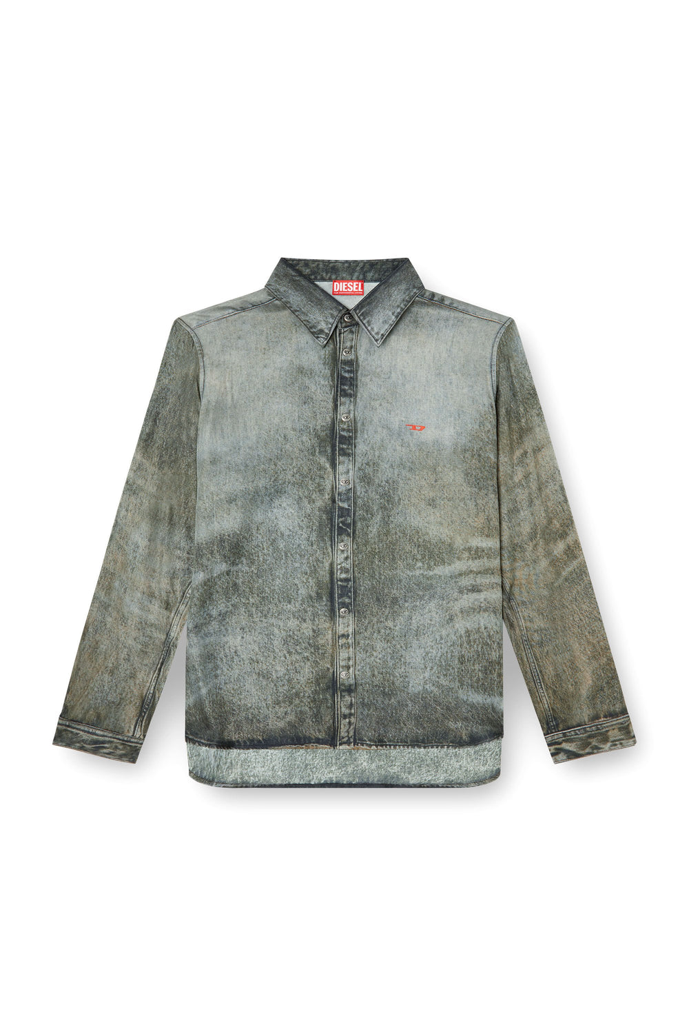 Men's Shirt in denim-look viscose Black