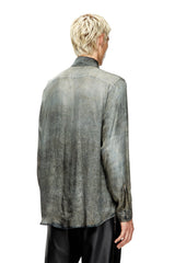 Men's Shirt in denim-look viscose Black