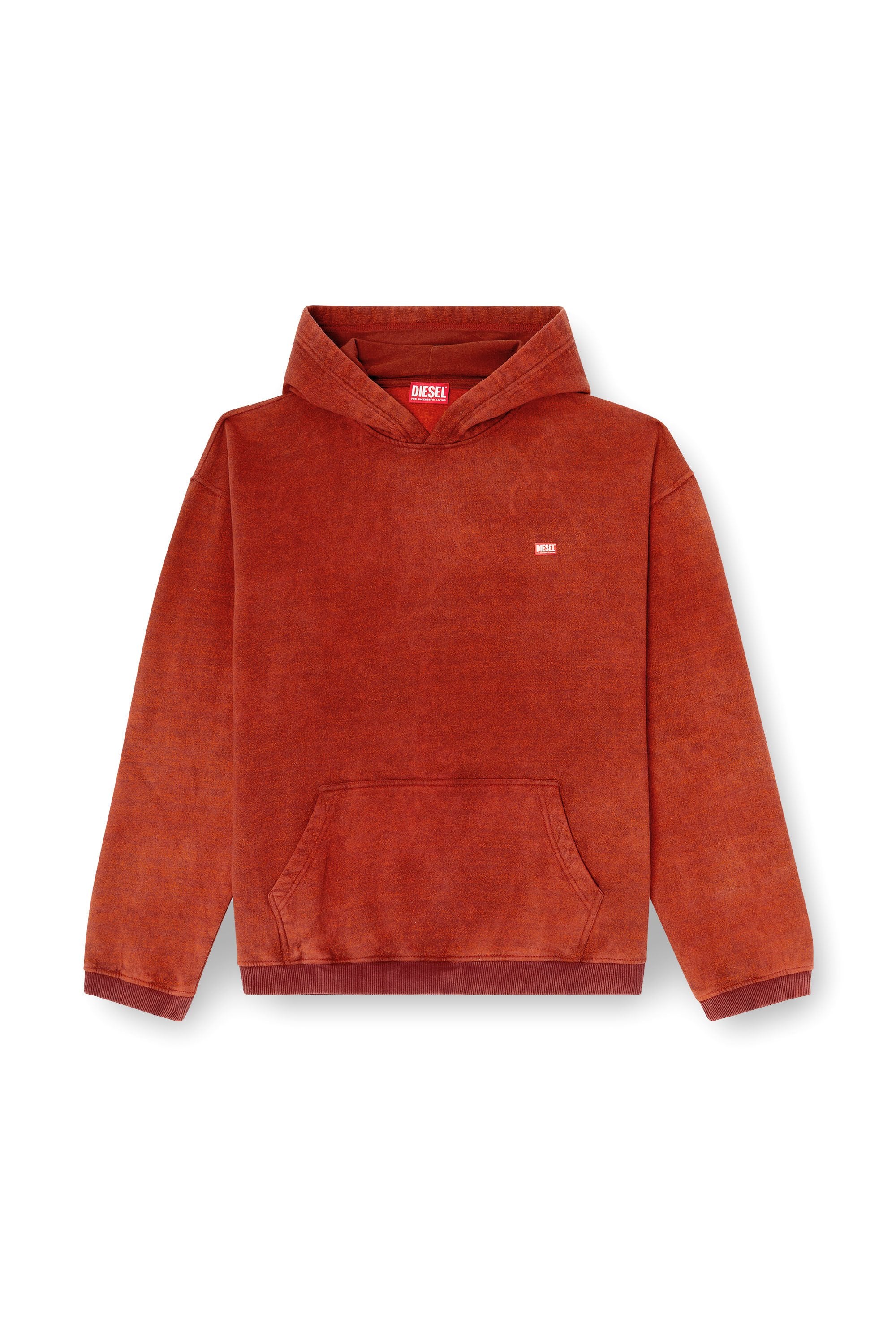 Men's Cotton hoodie with kangaroo pocket Brown