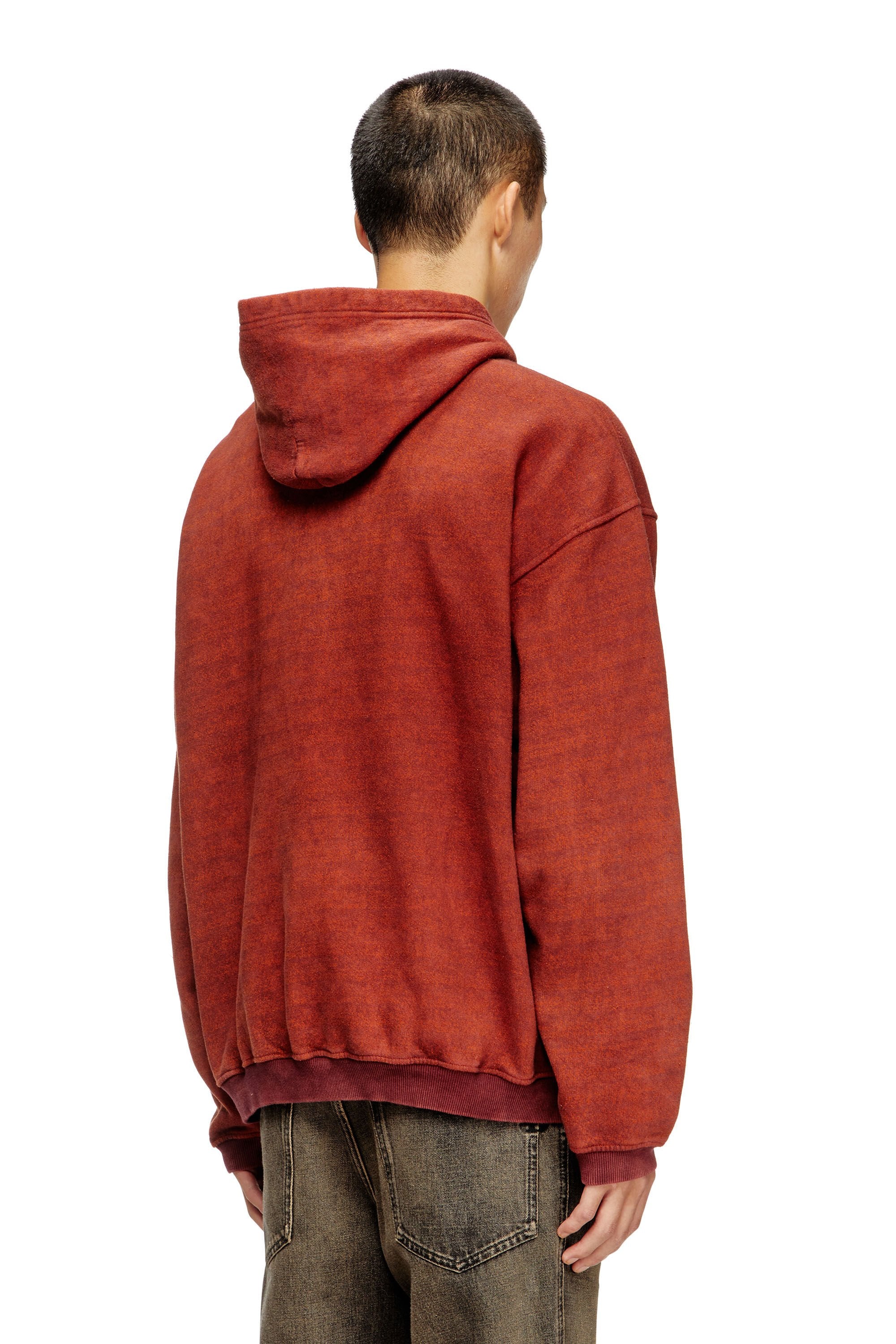 Men's Cotton hoodie with kangaroo pocket Brown
