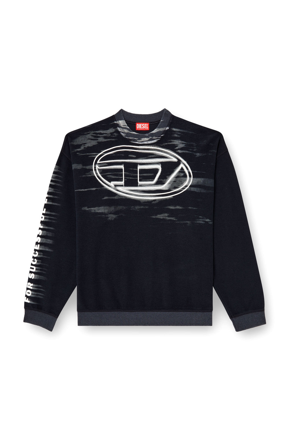 Men's Cotton sweatshirt with Oval D print Blue