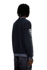 Men's Cotton sweatshirt with Oval D print Blue