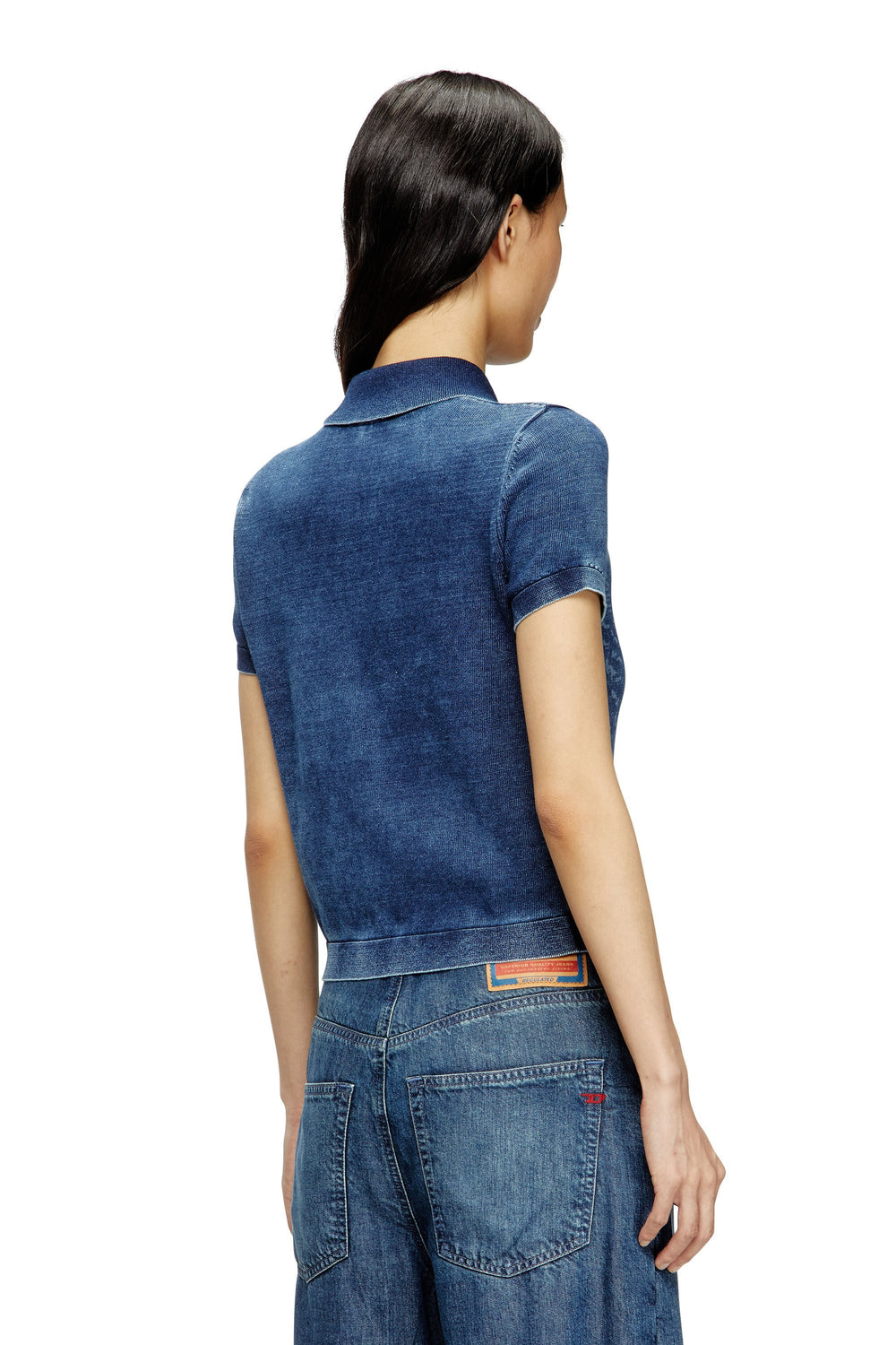 Women's Indigo shirt-cardigan with Phoenix logo Blue