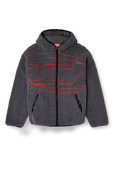 Men's Teddy hoodie sweatshirt Grey