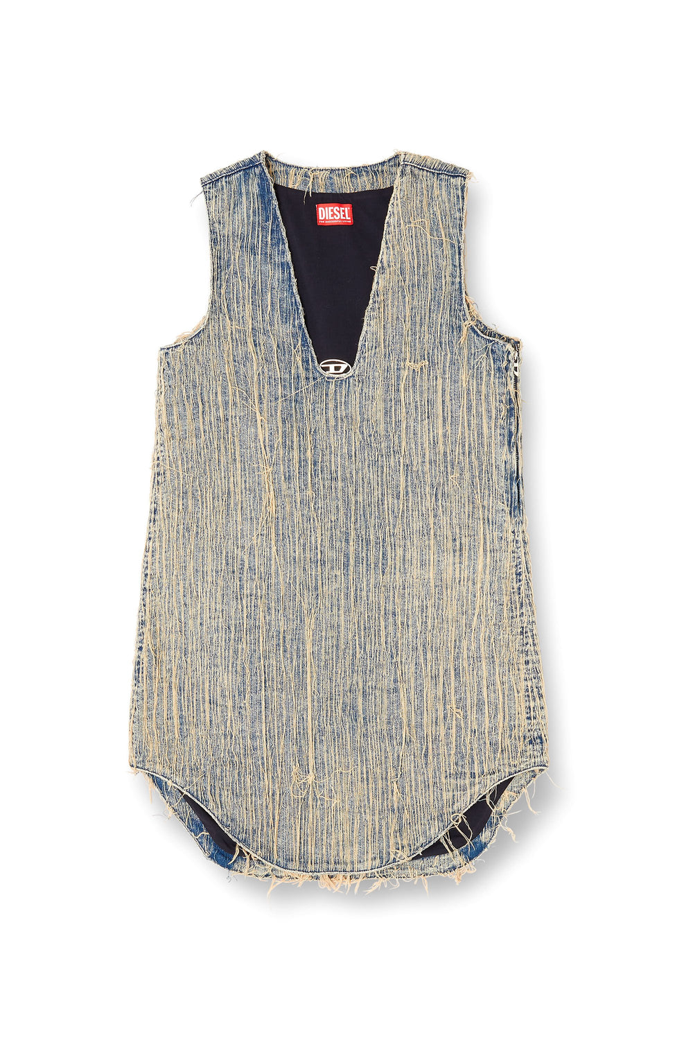Women's Distressed effect denim dress Blue