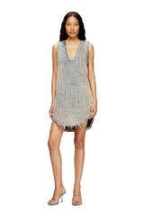 Women's Distressed effect denim dress Blue