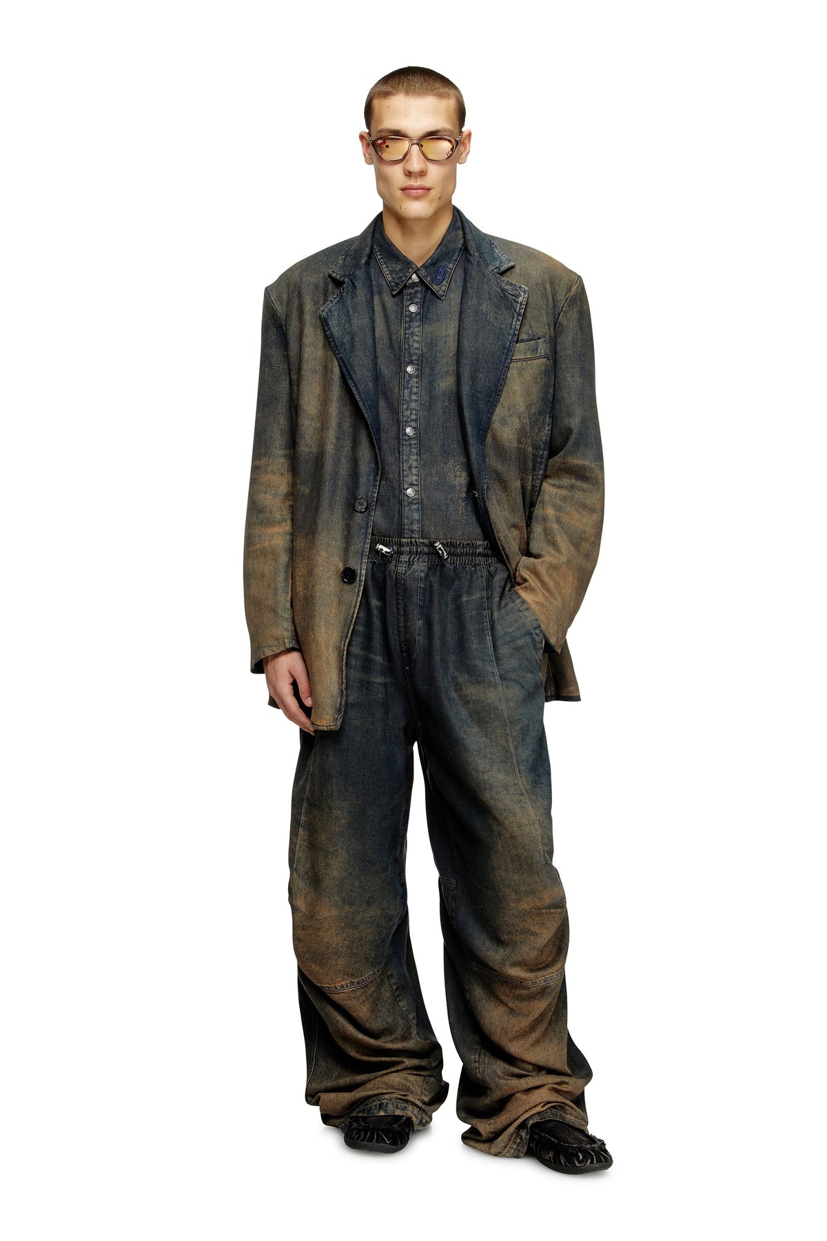 Men's Relaxed Jeans Dark Blue D-Pari