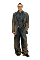 Men's Relaxed Jeans Dark Blue D-Pari