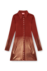 Women's Polo mini dress with front buttons Brown