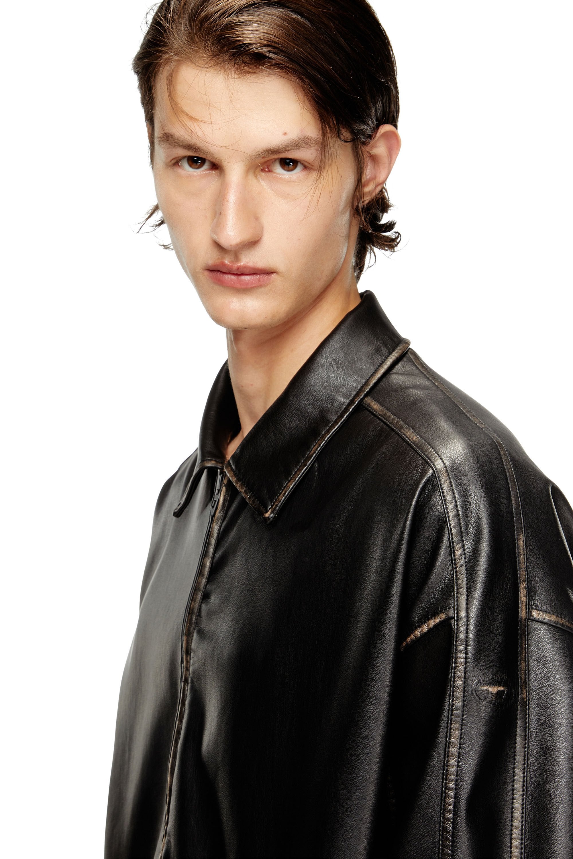 Women's Jacket in treated technical fabric Black