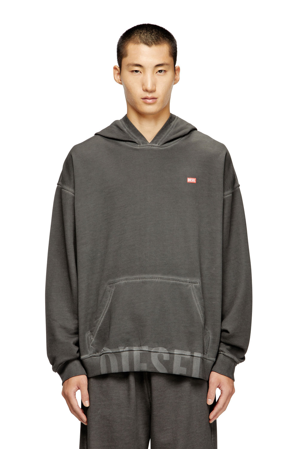 Men's Cotton hoodie with kangaroo pocket Grey