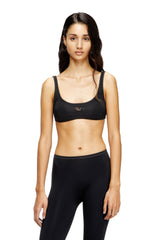 Women's Sports bra with cut-out logo Black