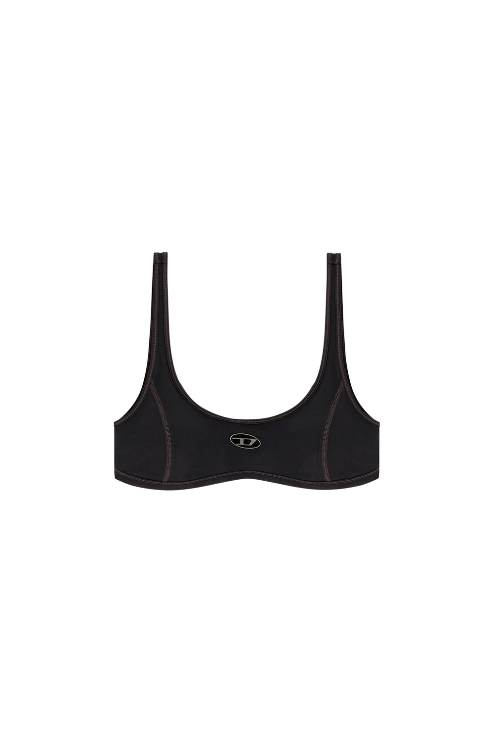 Women's Sports bra with cut-out logo Black