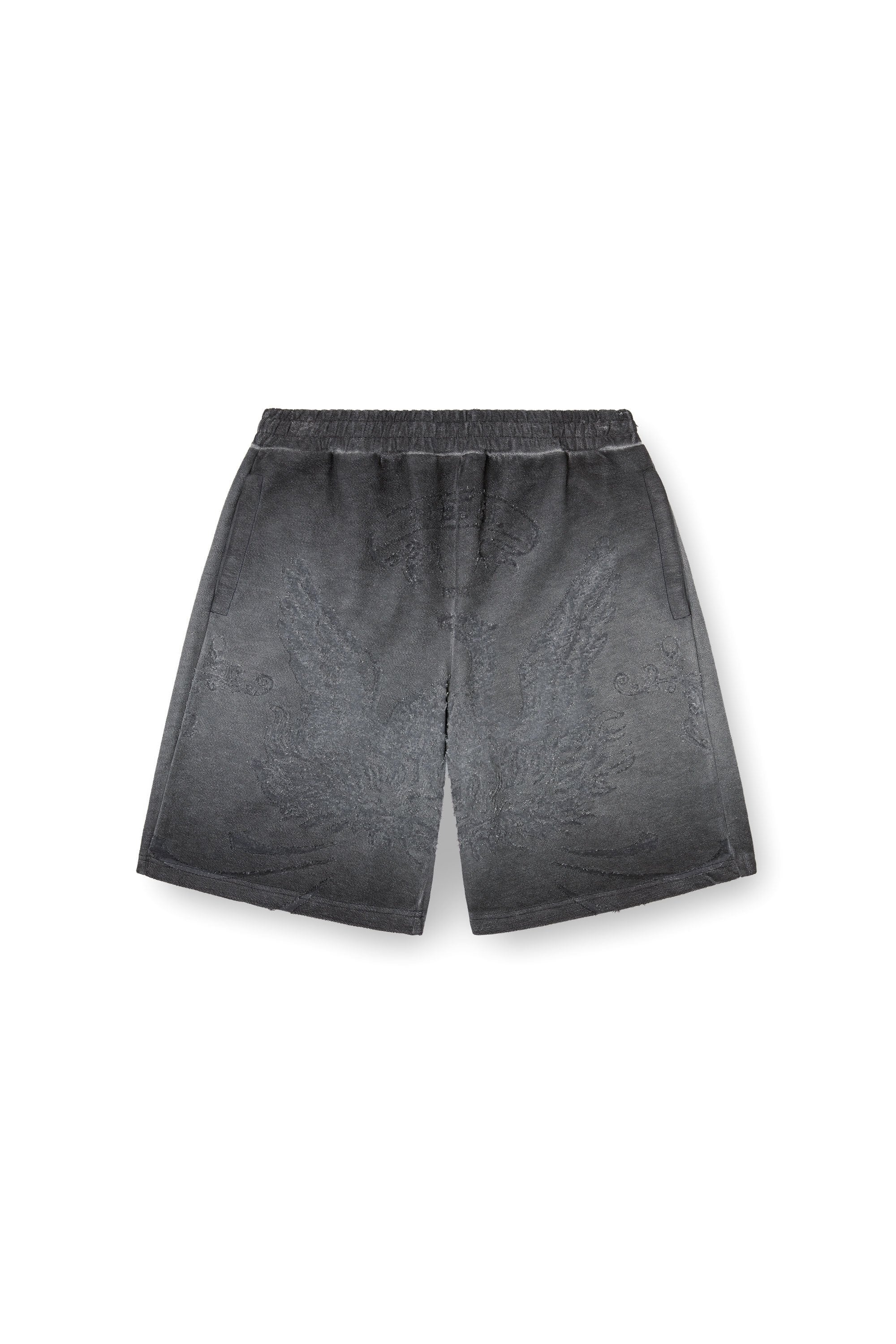 Men's Sweat shorts with phoenix devoré Grey