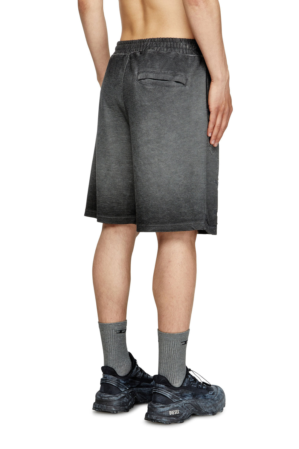 Men's Sweat shorts with phoenix devoré Grey