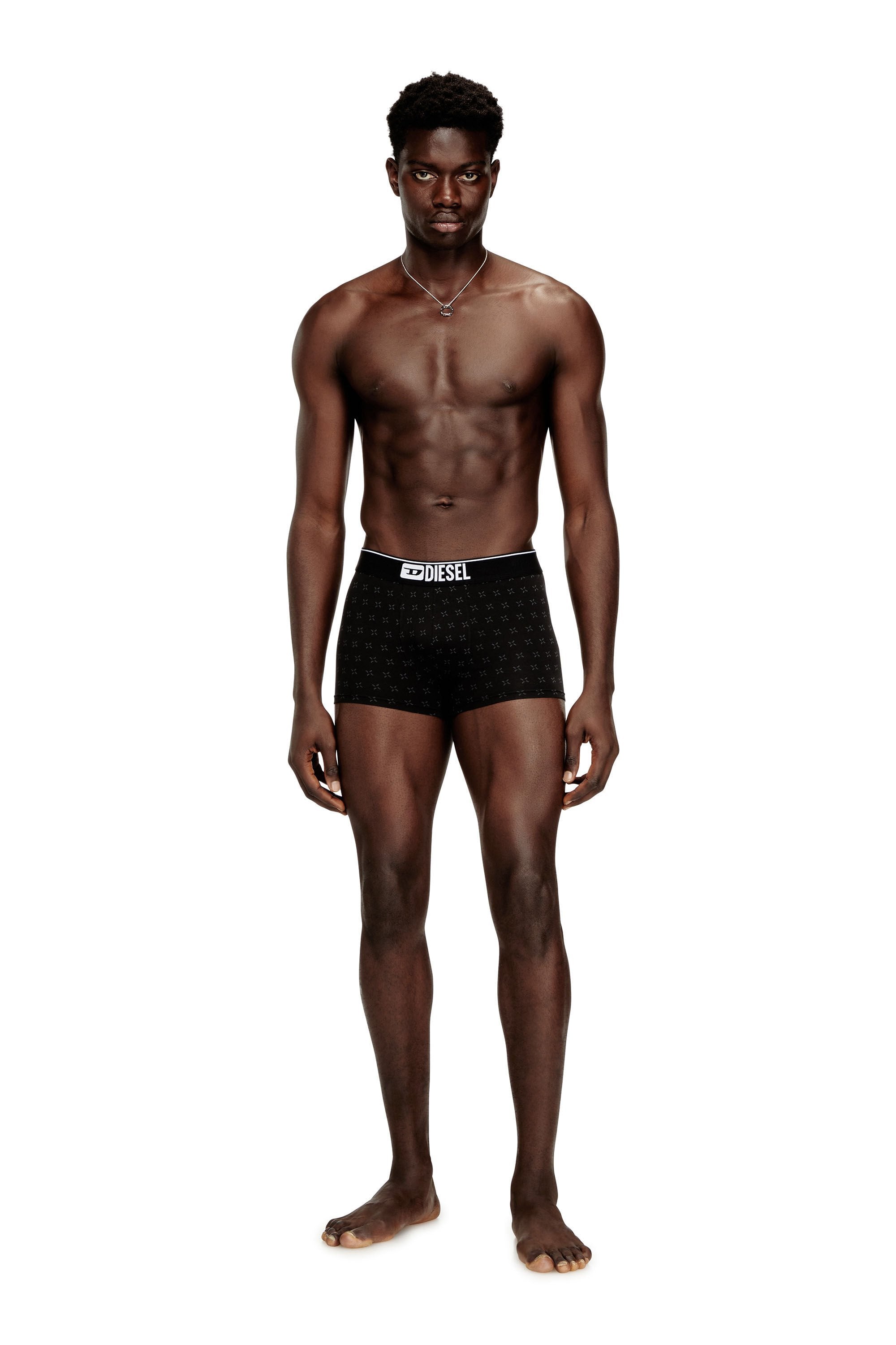 Men's 3-pack of jacquard stretch cotton boxers Black