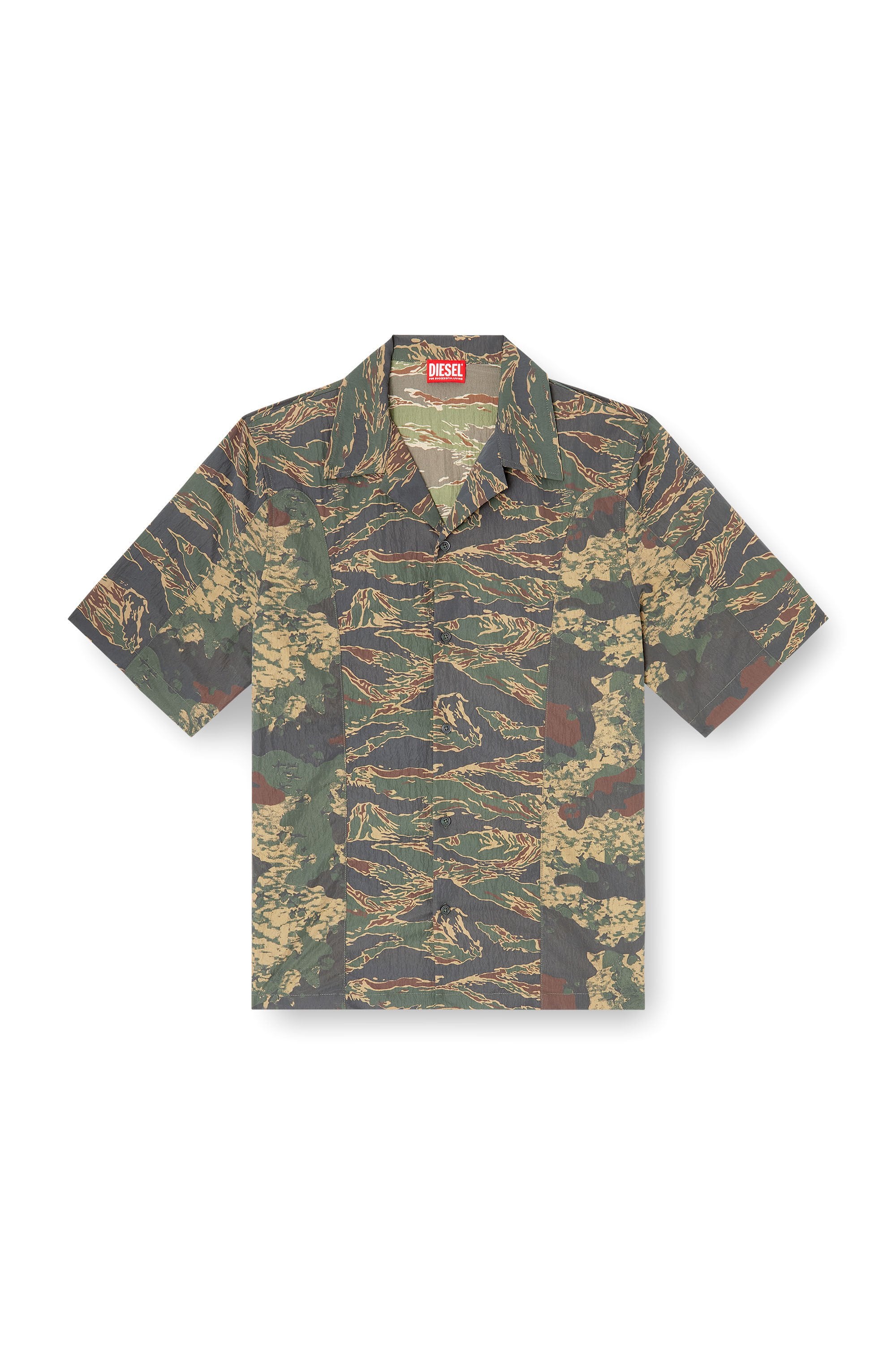 Men's Shirt with mixed camo prints Green