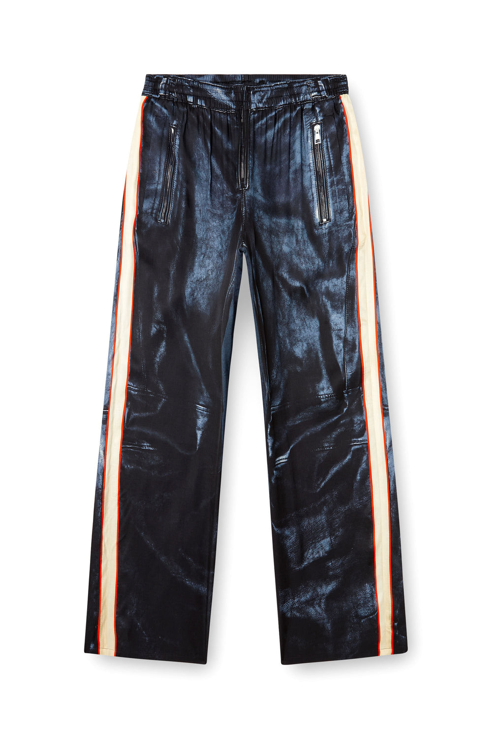 Men's Viscose trousers with biker print Multicolor