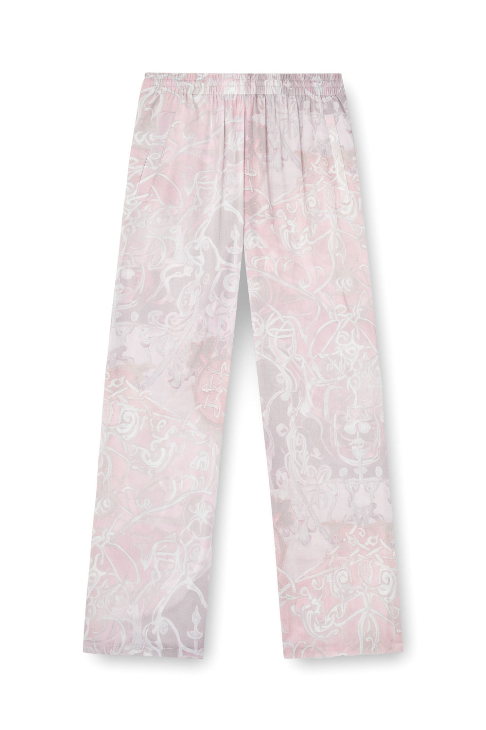 Women's Track pants with medieval print Pink