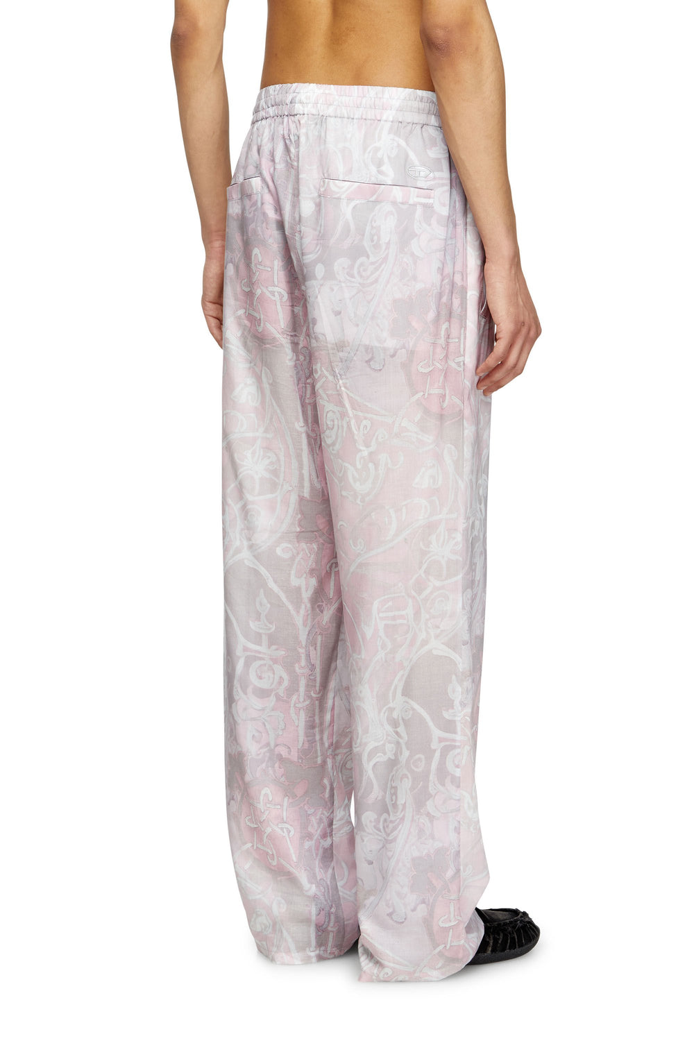Women's Track pants with medieval print Pink