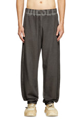 Men's Cotton joggers with drawstring waist Grey