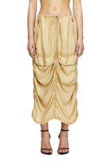 Women's Cargo midi skirt in treated viscose-nylon Beige
