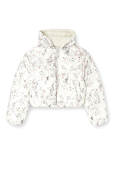 Women's Padded jacket with cat print White