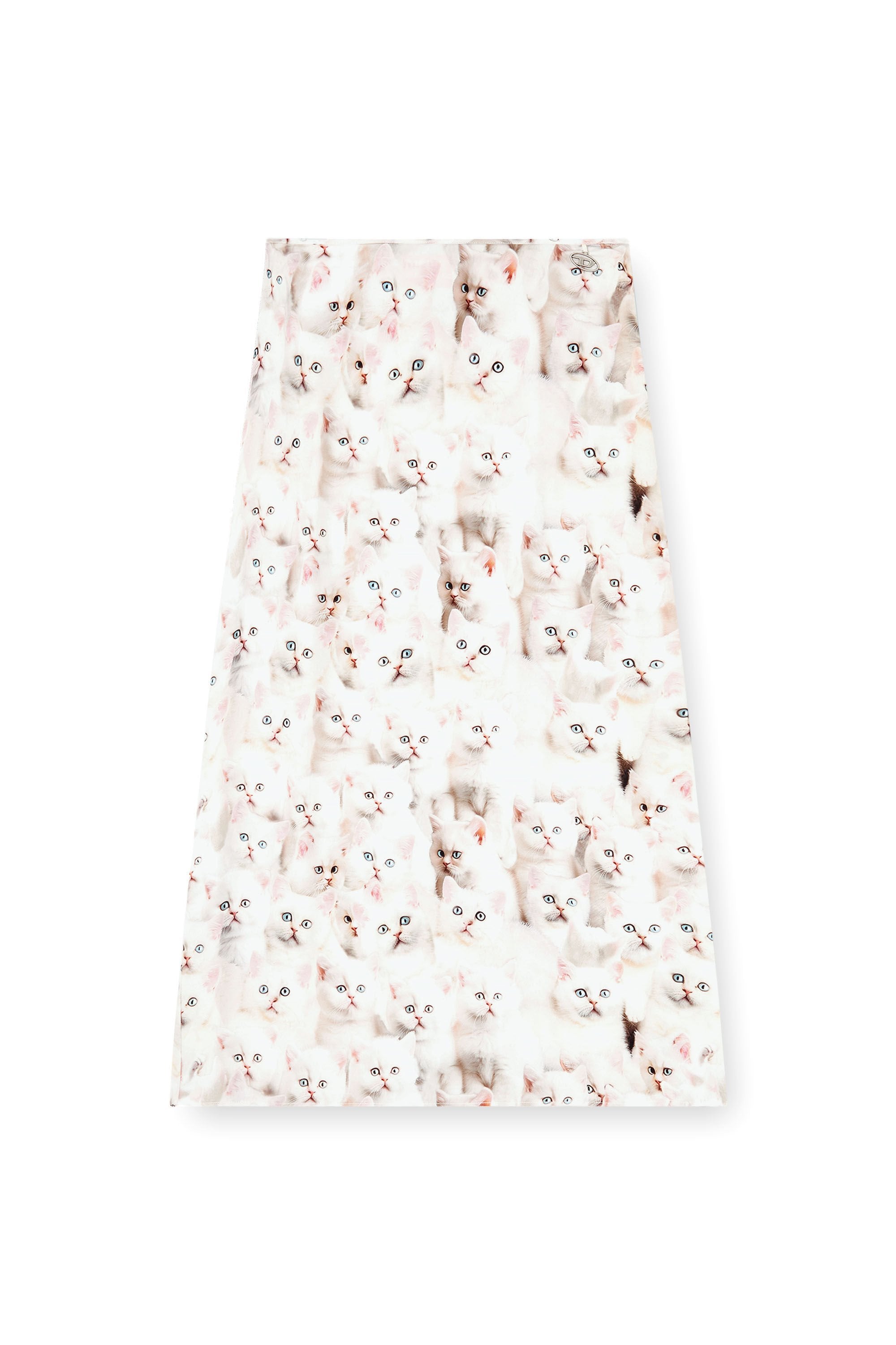 Women's Midi skirt in viscose with all-over print White