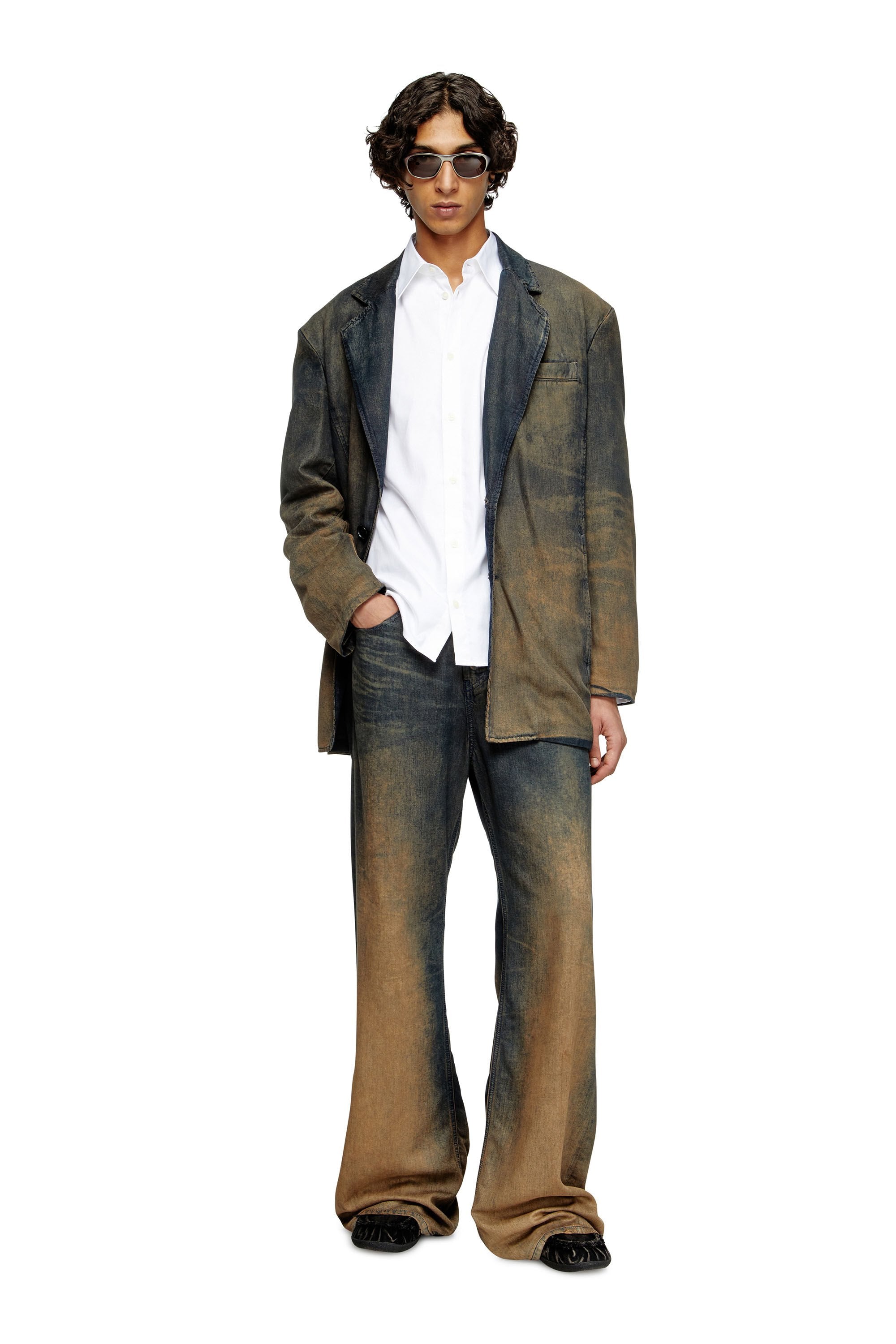 Men's Shirt with embroidered Oval D White