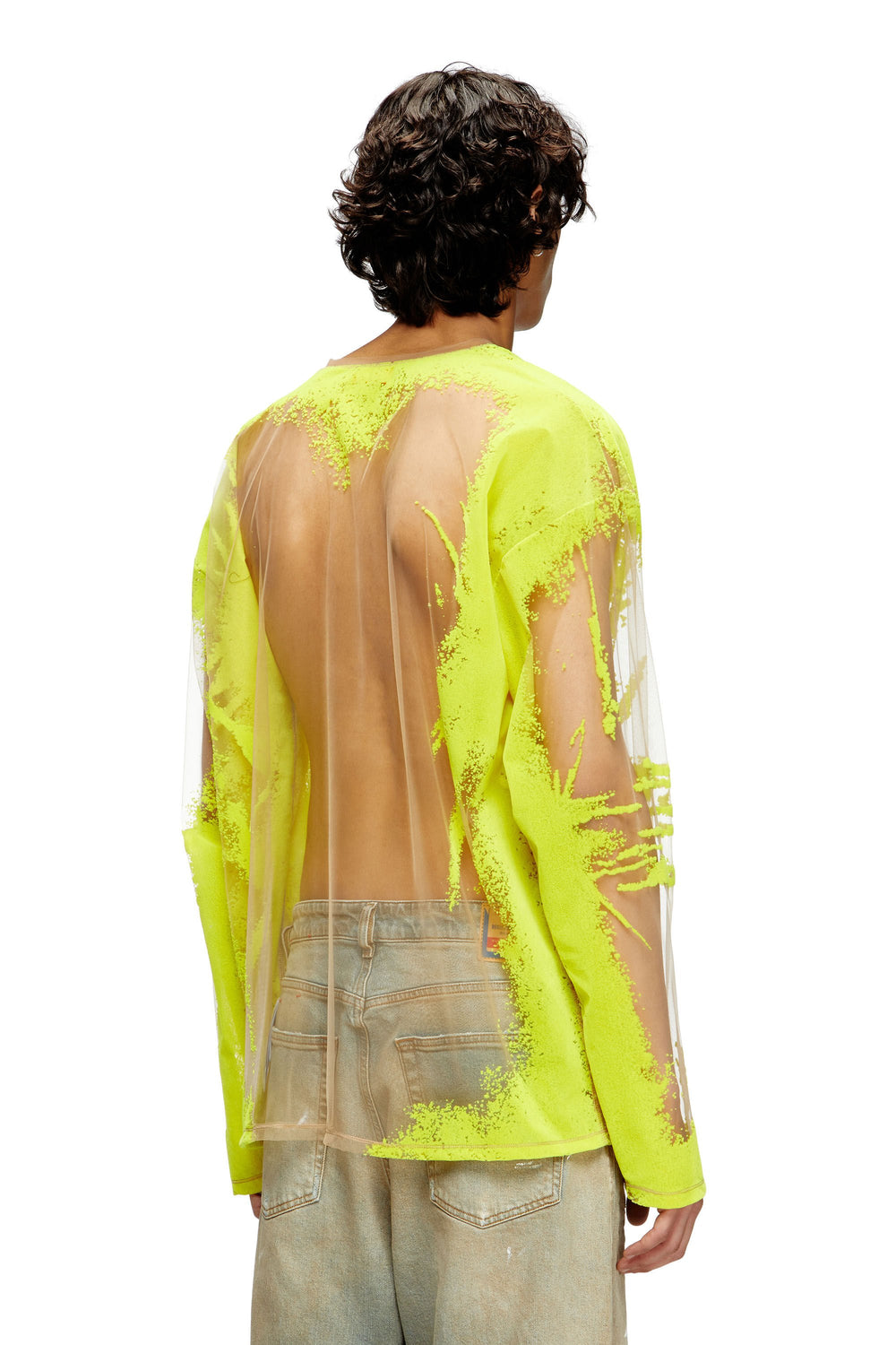 Women's Long-sleeve nylon T-shirt with lyrics print Pink