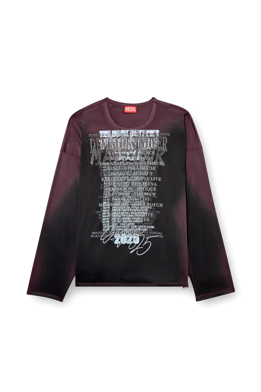 Women's Long-sleeve tech-jersey T-shirt with lyrics print Multicolor