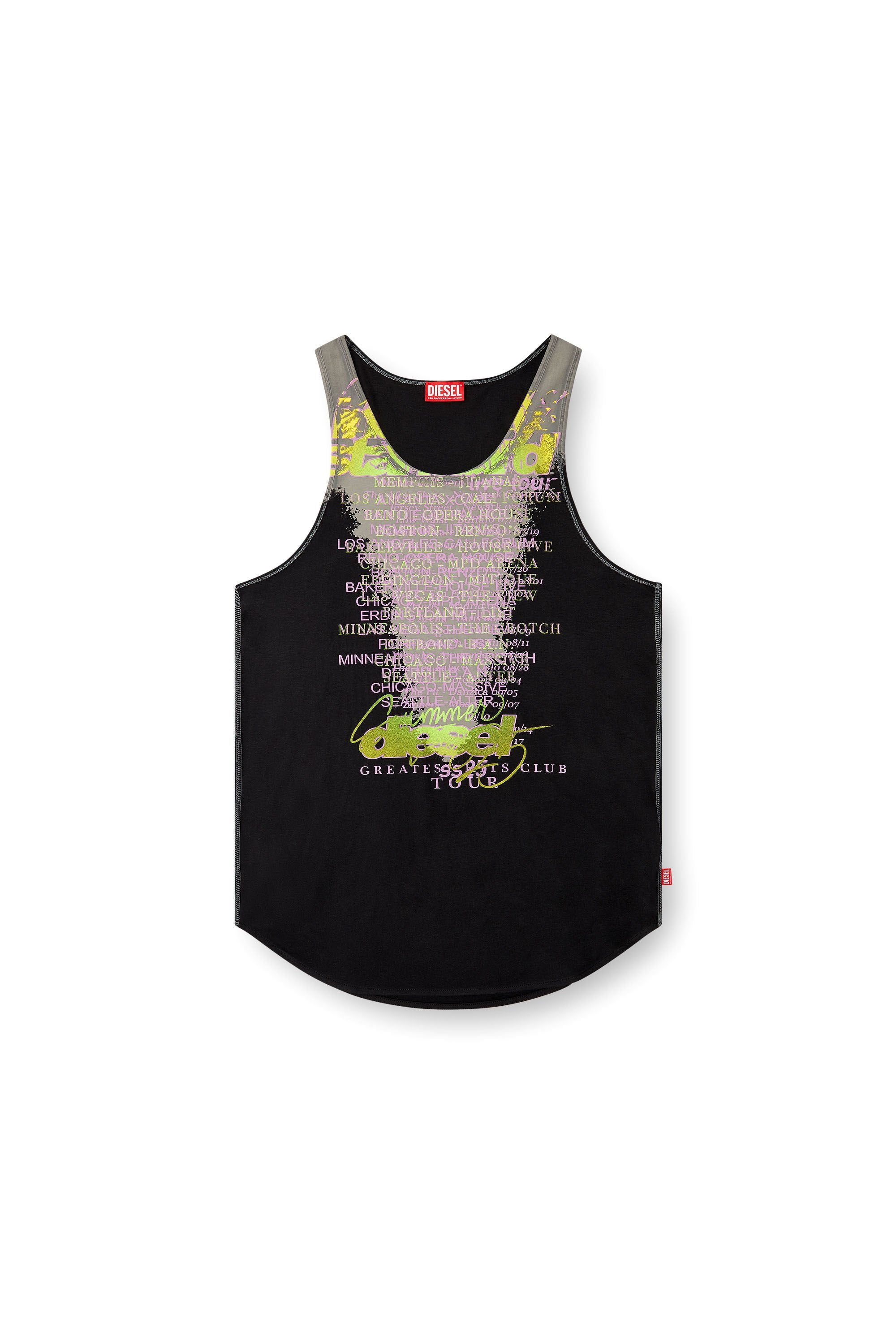 Women's Tank top with lyrics print Black