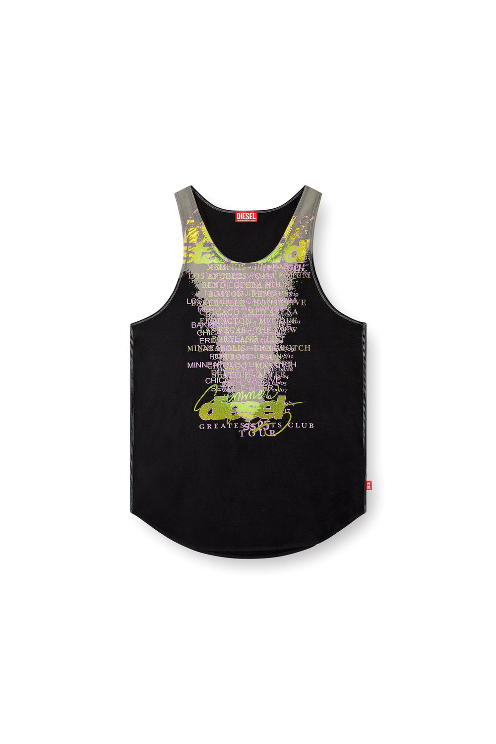Women's Tank top with lyrics print Black