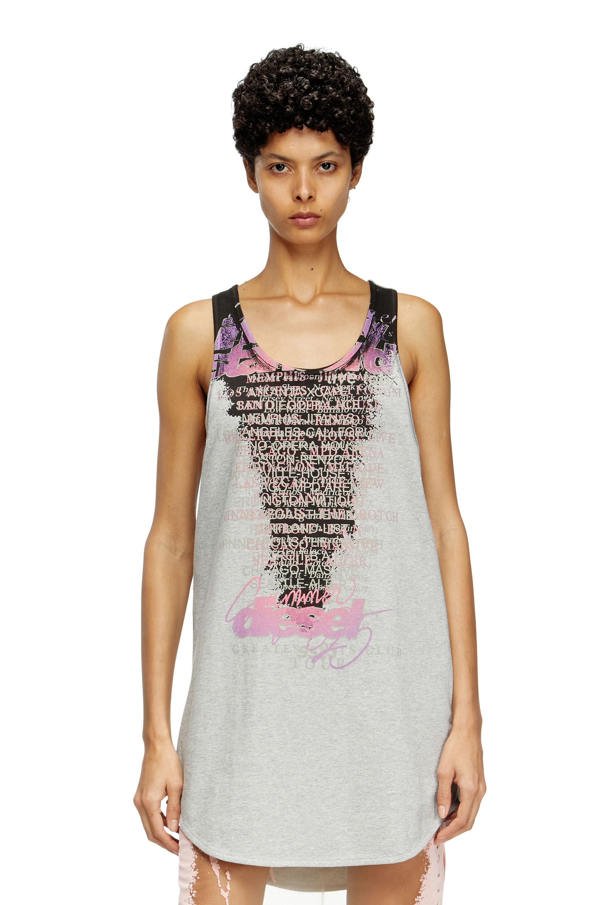 Women's Tank top with lyrics print Black