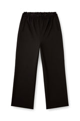 Women's Wool pants with drawstring Black
