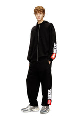 Men's Cotton sweatpants with Diesel patch Black