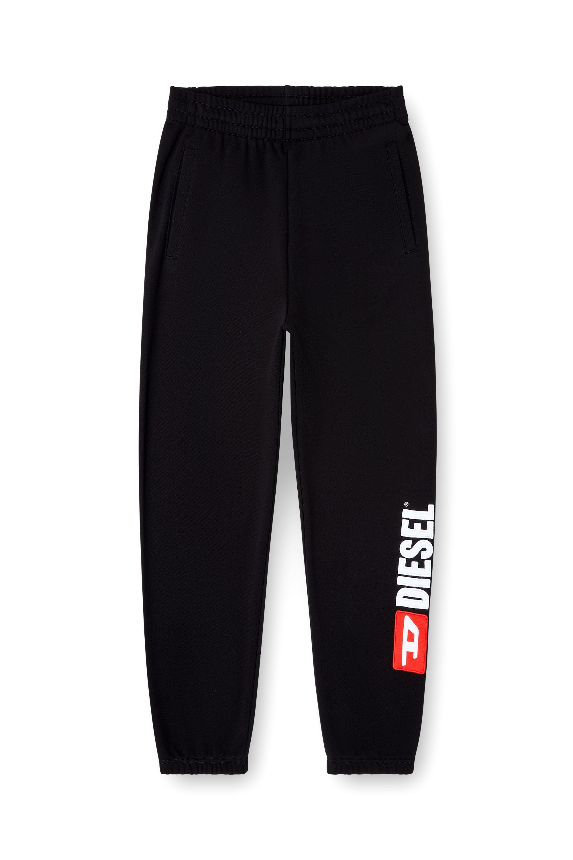 Men's Cotton sweatpants with Diesel patch Black