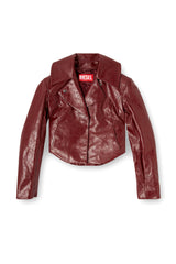 Women's Tailored jacket in coated fabric Red