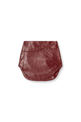 Women's Coated miniskirt with embossed motif Red